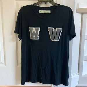 Off white varsity patch wool